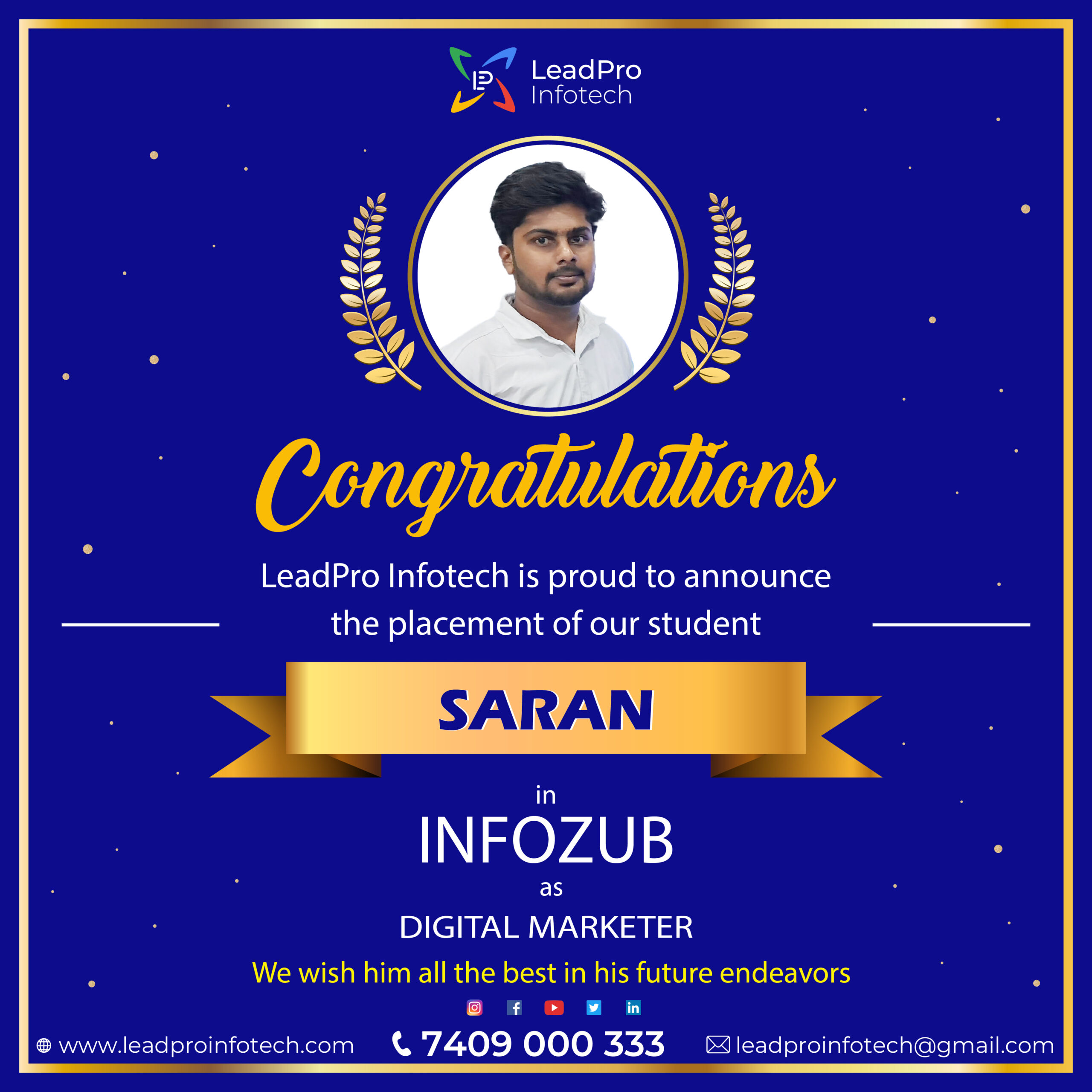 Saran Digital Marketer coimbatore